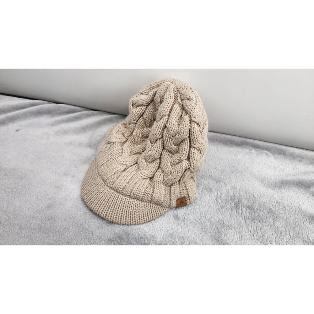 Adidas Brim Calbe Knit Beanie Cap Hat‎ Beige One Size